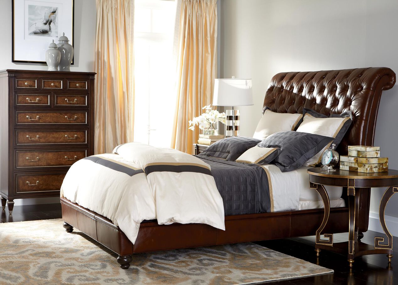 Haven Leather Bed with Low Footboard Beds