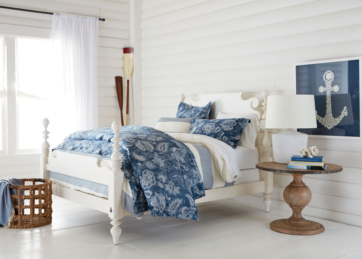 Monikka Blue Floral Duvet Cover And Shams Monikka Blue Floral Duvet Cover And Shams Alt